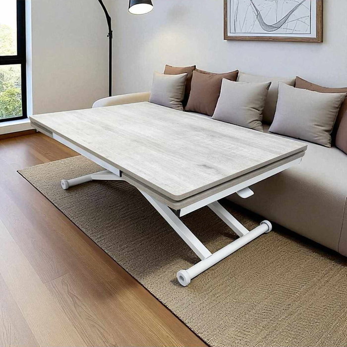 Hanah Home Mesa de Comedor Extensible Yan - Lisbon, Blanco